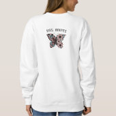 Sweatshirt Langue de la parole Pathologiste Papillon Personna (Dos)