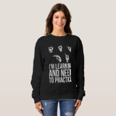 Sweatshirt Langue des signes ASL Perte auditive Langue visuel (Devant entier)