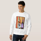 Sweatshirt LANGUE POURPRE PINOT par Sandra Miller (Devant entier)