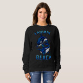 Sweatshirt Lanikai Beach Hawaii Vacances Baleine Tribale Orca (Devant entier)