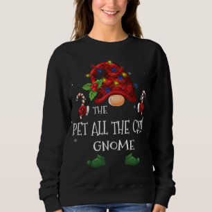Sweatshirt L'Animal Tous Les Chats Gnome Buffalo Plaid Noël
