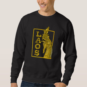 Sweatshirt Laos Laotien Drapeau Fier Dragon de Mer Naga Payan