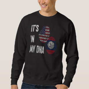 Sweatshirt Laos Laotien Drapeau Jour Fière Amérique Doigt Adn