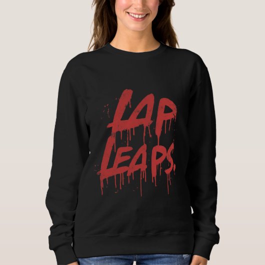 Sweatshirt "Lap Leaps"femme unique complet t-shirt mince (Devant)