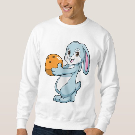 Sweatshirt Lapin à Bowling avec Bowling balle (Devant)