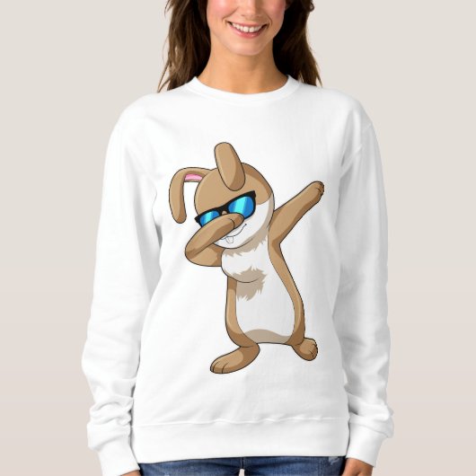 Sweatshirt Lapin à Hip hop Dance Dab (Devant)