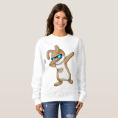 Sweatshirt Lapin à Hip hop Dance Dab (Devant entier)