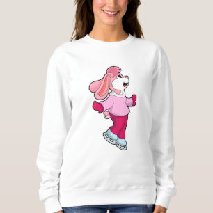 Sweatshirt Lapin à Patinage sur glace avec patins sur glace