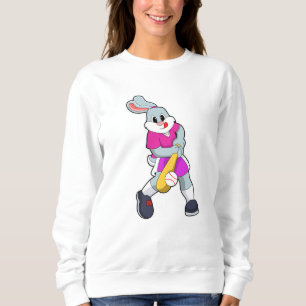 Sweatshirt Lapin au baseball avec batte de baseball