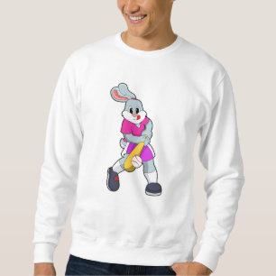 Sweatshirt Lapin au baseball avec batte de baseball