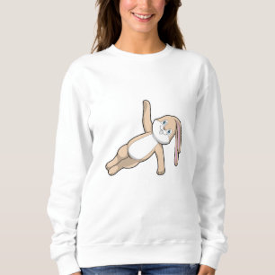 Sweatshirt Lapin au Yoga Stretching