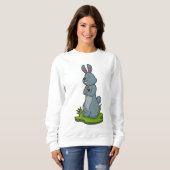 Sweatshirt Lapin aux fleurs (Devant entier)