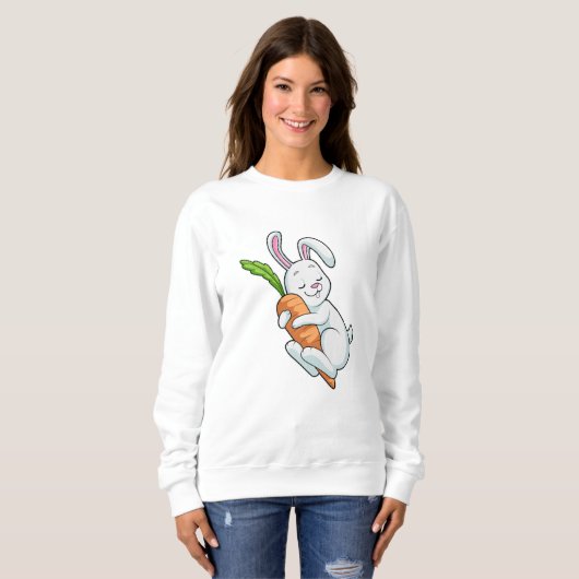 Sweatshirt Lapin avec carotte (Devant entier)