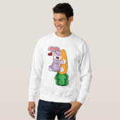 Sweatshirt Lapin avec carotte (Devant entier)