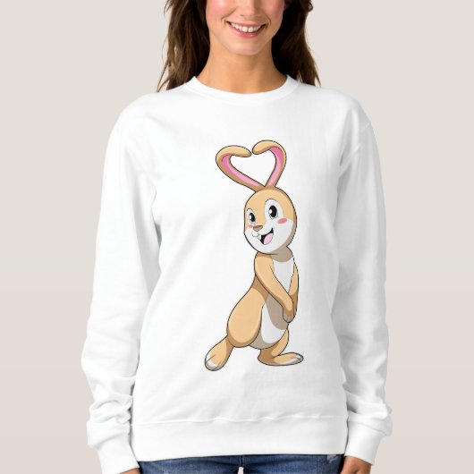 Sweatshirt Lapin avec coeur (Devant)