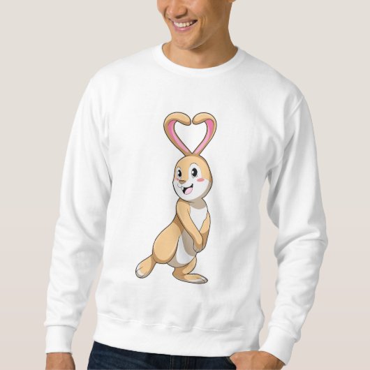Sweatshirt Lapin avec coeur (Devant)