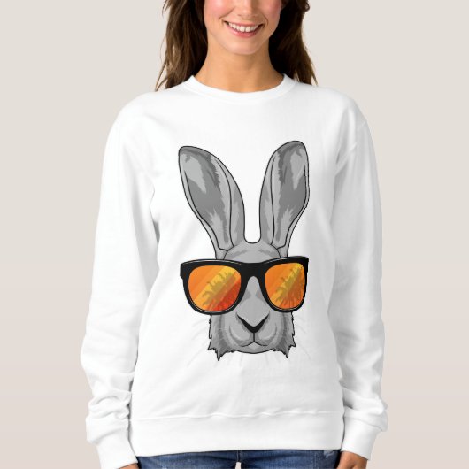 Sweatshirt Lapin avec lunettes de soleil (Devant)