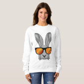 Sweatshirt Lapin avec lunettes de soleil (Devant entier)