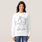 Sweatshirt Lapin avec marguerite (Devant entier)