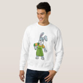 Sweatshirt Lapin coiffeur avec sèche-cheveux (Devant entier)