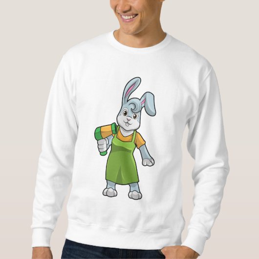 Sweatshirt Lapin coiffeur avec sèche-cheveux (Devant)
