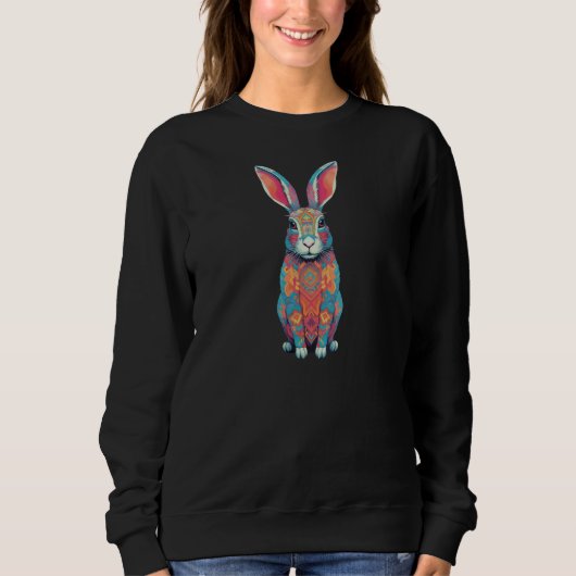 Sweatshirt Lapin coloré (Devant)