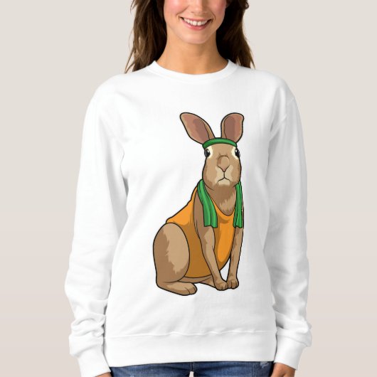 Sweatshirt Lapin comme coureur avec serviette (Devant)