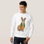 Sweatshirt Lapin comme coureur avec serviette (Devant entier)