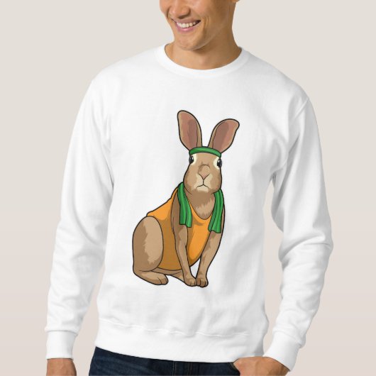 Sweatshirt Lapin comme coureur avec serviette (Devant)