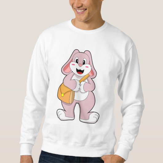 Sweatshirt Lapin comme randonneur avec sac (Devant)