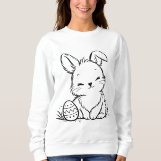 Sweatshirt Lapin de Pâques avec œuf de Pâques
