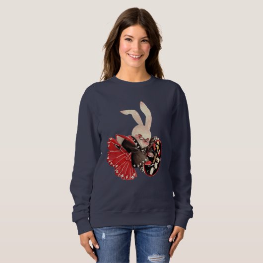 Sweatshirt Lapin d'horloge (Devant entier)