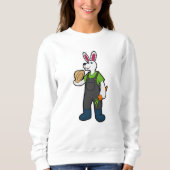 Sweatshirt Lapin en fermier avec carotte et Casquette (Devant)