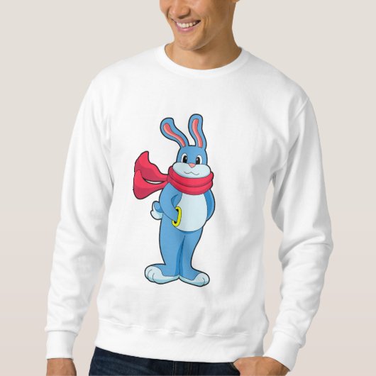 Sweatshirt Lapin en hiver avec Écharpe (Devant)