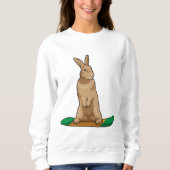 Sweatshirt Lapin en Snowboard avec Snowboard (Devant)