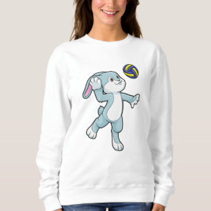 Sweatshirt Lapin en sport avec volleyball