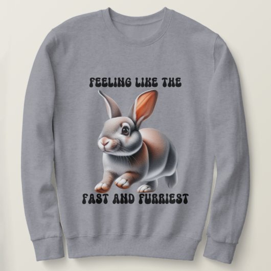 Sweatshirt Lapin Humoristique (Design devant)