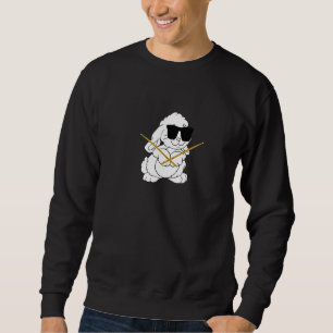 Sweatshirt Lapin Portant Des Lunettes De Soleil Jouant Des Ta