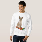 Sweatshirt Lapin skieur avec ski (Devant entier)