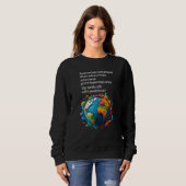 Sweatshirt "L'appel de la Terre : allons-nous écouter" ? Écol (Devant entier)