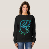 Sweatshirt L'art de la libellule bleue Abstrait (Devant entier)
