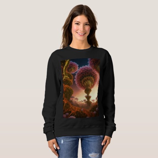 Sweatshirt l'art du cactus royal (Devant entier)