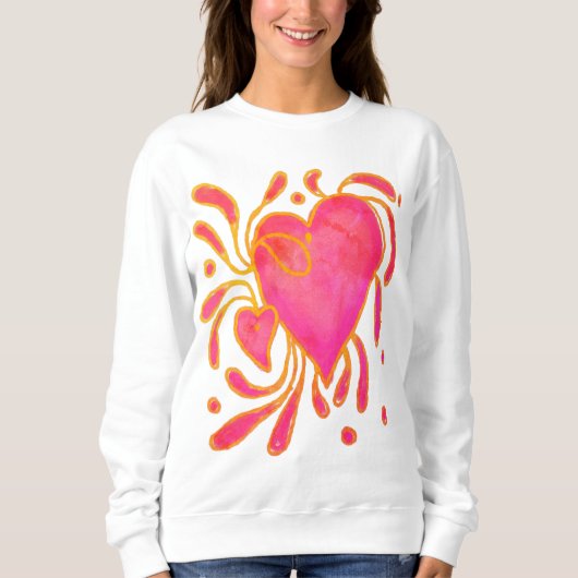 Sweatshirt L'Art Portable Abstrait du Coeur Sauvage (Devant)