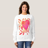 Sweatshirt L'Art Portable Abstrait du Coeur Sauvage (Devant entier)