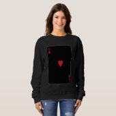 Sweatshirt L'As des Coeurs Jouer Carte (Devant entier)
