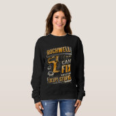 Sweatshirt Last Name Rockwell Can Fix Anything Except Stupid (Devant entier)