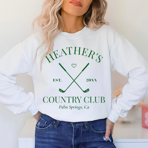 Sweatshirt Last Swing Golf Country Club Enterrement de vie de