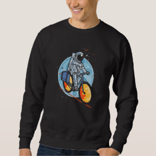 Sweatshirt L'Astronaute À Vélo Sur La Lune Drôle