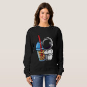 Sweatshirt L'astronaute Boba Bubble Tea (Devant entier)