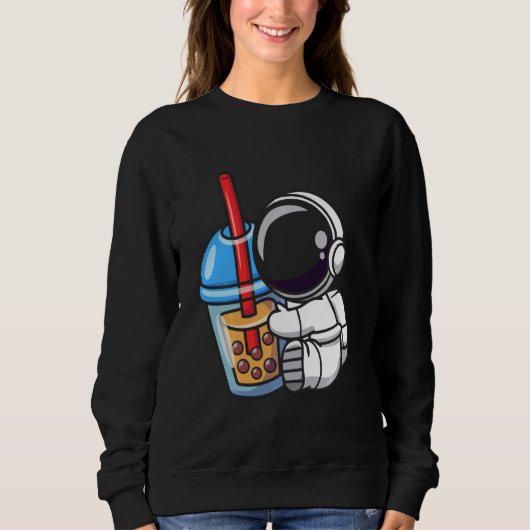 Sweatshirt L'astronaute Boba Bubble Tea (Devant)